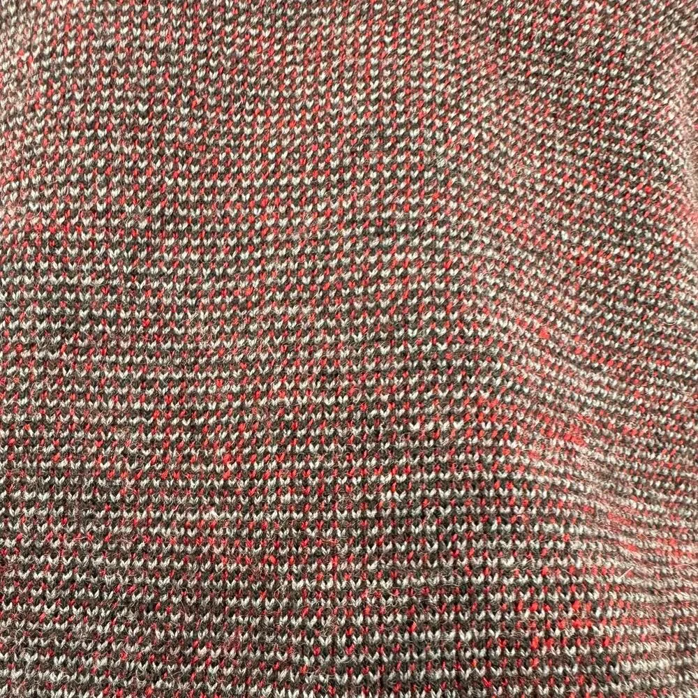 Vintage St. Croix V-Neck Wool Sweater Red Black Size Large